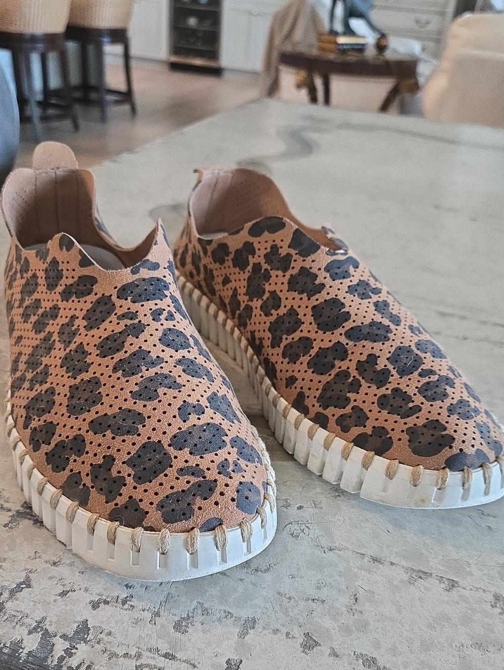 Ilse Jacobsen Tulip 139 Animal Print Slip-On Sneaker (Women's), Size 39/9.
